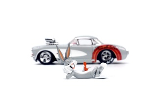 JADA MASINUTA METALICA BUGS BUNNY 1957 CHEVROLET CORVETTE 1:24 - Img 2