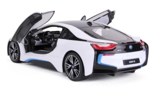 MASINA CU TELECOMANDA BMW I8 ALB SCARA 1 LA 14 - Img 3