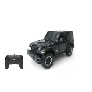 MASINA CU TELECOMANDA JEEP WRANGLER JL NEGRU SCARA 1 LA 24 - Img 2