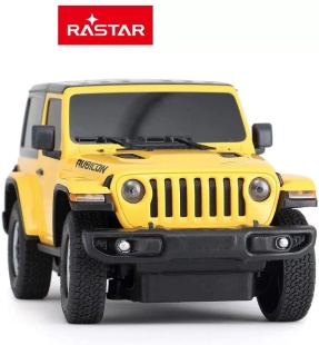 MASINA CU TELECOMANDA JEEP WRANGLER RUBICON GALBEN CU SCARA 1 LA 24 - Img 3
