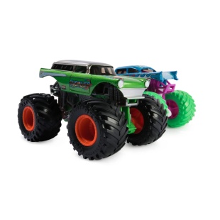 MONSTER JAM SET 2 MASINUTE METALICE AVENGER SCARA 1 LA 64 - Img 2