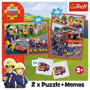 PUZZLE TREFL 2IN1 MEMO POMPIERUL SAM ECHIPA POMPIERILOR - Img 5