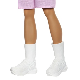 BARBIE FASHIONISTAS PAPUSA KEN BLOND CU BLUZA POLO DUNGI ROSII ALBE - Img 3