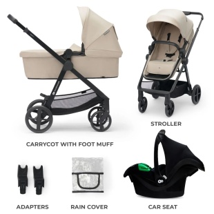 CARUCIOR KINDERKRAFT NEWLY, 3 IN 1, BEJ - Img 11