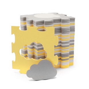 COVORAS DE JOACA KINDERKRAFT LUNO SHAPES, PUZZLE 3D, SPUMA, YELLOW - Img 4