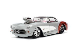 JADA MASINUTA METALICA BUGS BUNNY 1957 CHEVROLET CORVETTE 1:24 - Img 3