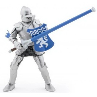 PAPO FIGURINA CAVALER CU SULITA SI SCUT ALBASTRU