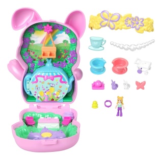 POLLY POCKET SET GENTUTA ANIMALUT IEPURAS LA PETRCERE CU ACCESORII - Img 2