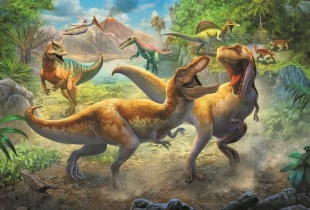 PUZZLE TREFL 160 TYRANNOSAURI IN LUPTA - Img 2