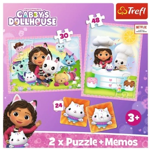 PUZZLE TREFL 2IN1 MEMO GABBYS DOLLHOUSE GABI SI PRIETENII EI - Img 5