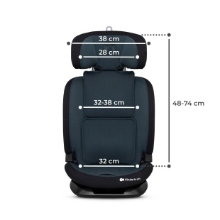SCAUN AUTO I-SIZE, 76-150 CM, KINDERKRAFT ONETO 3, ISOFIX, GRAPHITE BLACK - Img 8