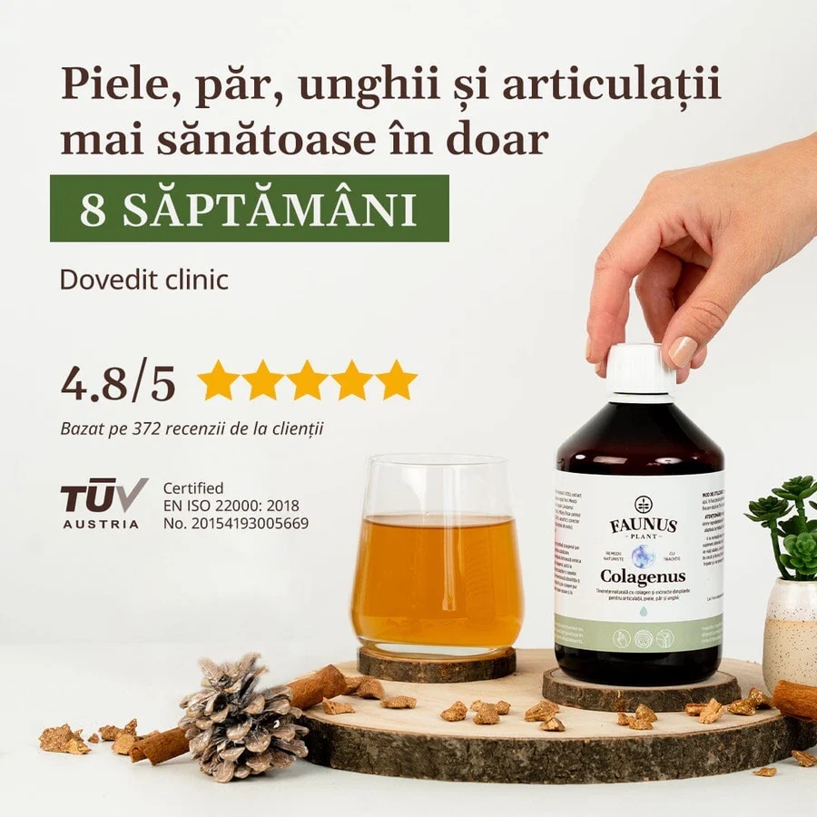 Colagenus - Colagen lichid hidrolizat. Flacon 500ml. Susține sănătatea articulațiilor, pielii, părului și unghiilor - 3 | YEO