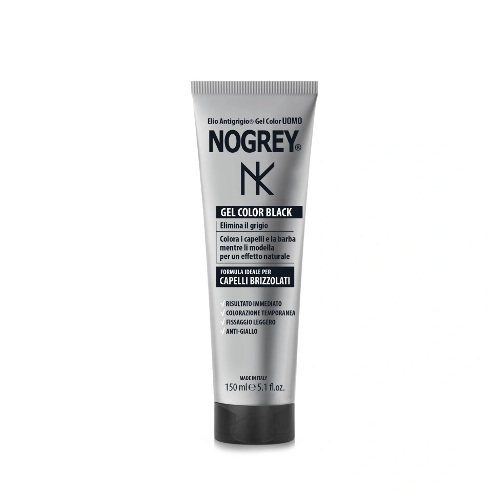 Gel Nogrey Color Black colorant temporar pentru par grizonat si barba, 150 ml