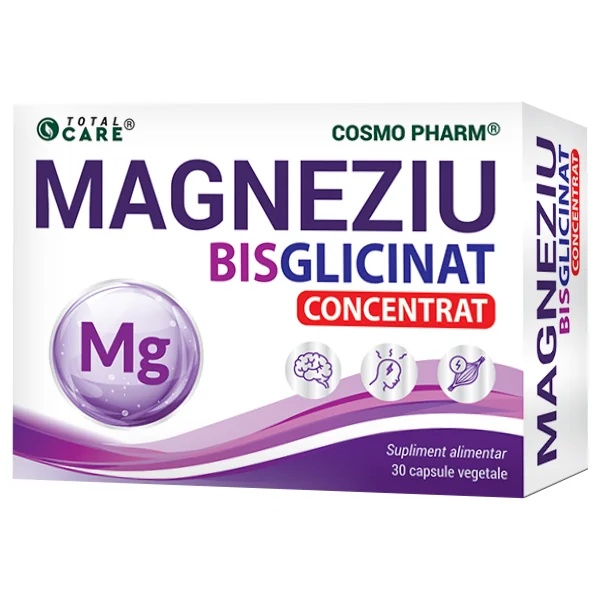 Magneziu Bisglicinat 700 mg, 30 capsule, Cosmopharm