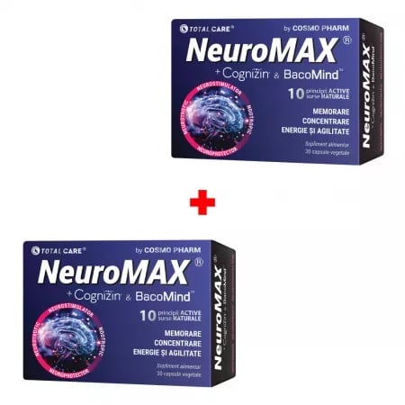 Neuromax, 30 capsule, pachet 1+1, CosmopharmCompara produs