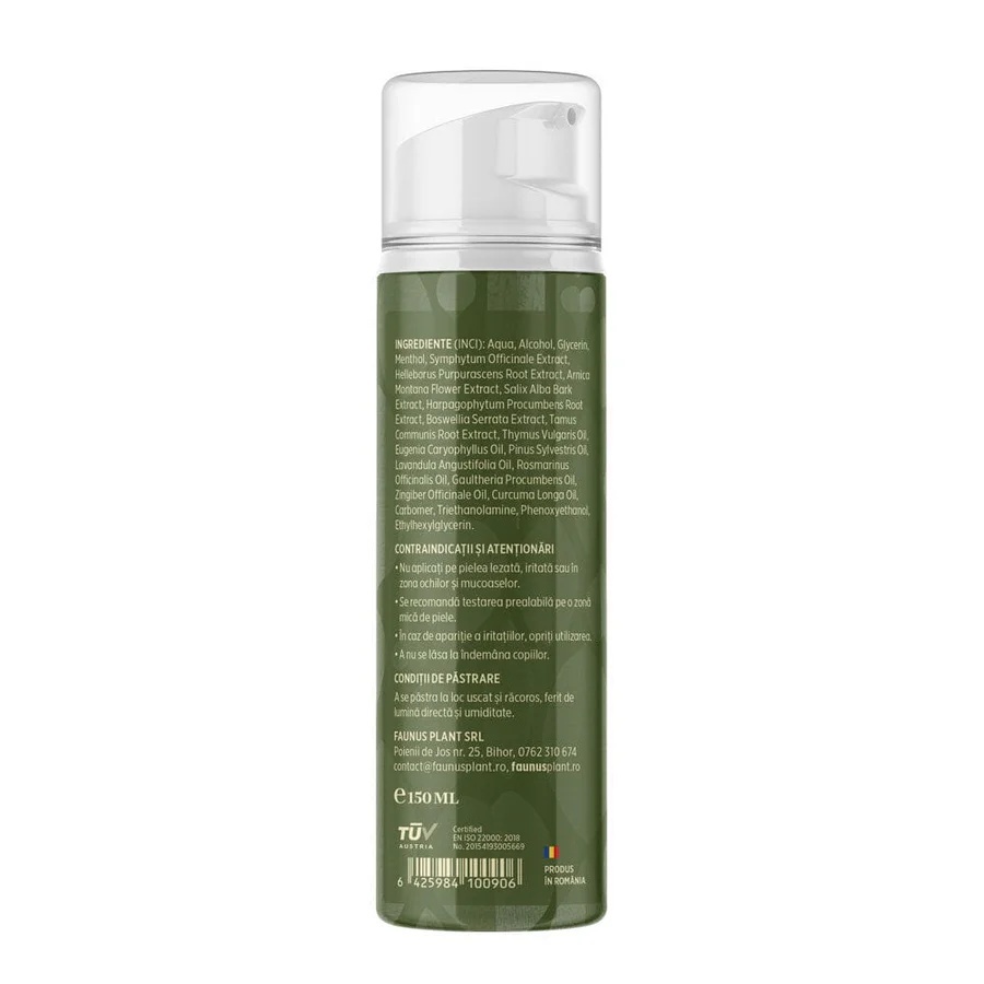 Reumaticus Forte - Gel 150ml. Formulă ultra-concentrată din plante medicinale și uleiuri esențiale pentru calmarea durerilor articulare și musculare intense - 1 | YEO