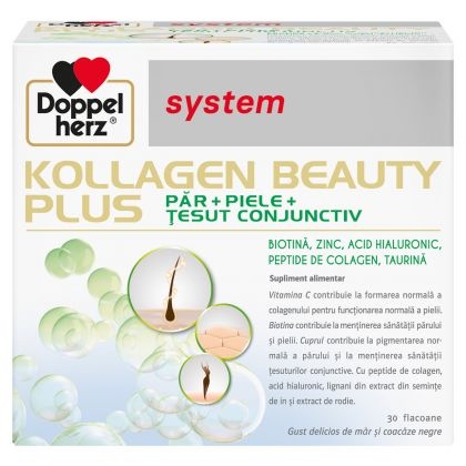 KOLLAGEN BEAUTY PLUS Piele + Păr + Țesut Conjunctiv*30 flacoane