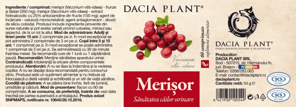 Dacia Plant Merisor, 120 comprimate