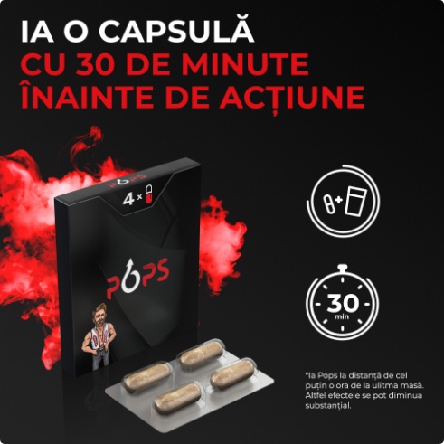 Pastile Pentru Potenta, xPOPS, 4 capsule - 1 | YEO