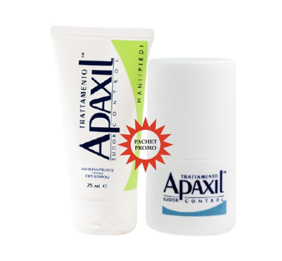 Set Tratamente Apaxil Deo Axile 25 ml + Gel maini/picioare 75 ml