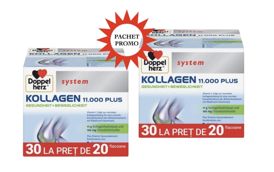 Set Promo 2 BUC - Doppelherz system KOLLAGEN 11000 PLUS*30 flacoane buvabile