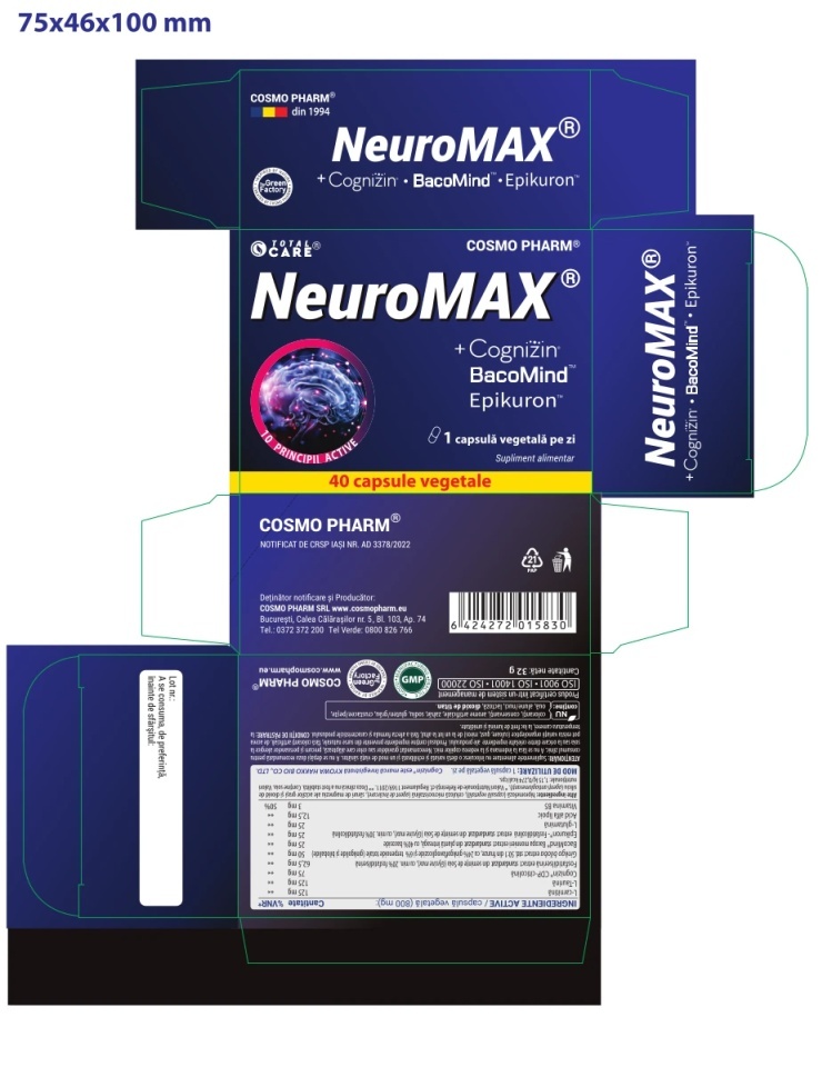 Supliment alimentar Neuromax Total Care, 40 capsule - 1 | YEO