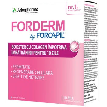 Forderm by Forcapil Booster cu Colagen, 10 flacoane