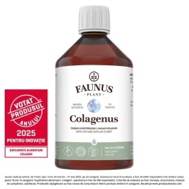 Colagenus - Colagen lichid hidrolizat. Flacon 500ml. Susține sănătatea articulațiilor, pielii, părului și unghiilor