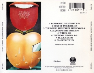 Gentle Giant – Acquiring The Taste (CD) - Img 2