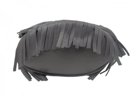 Geanta gri tip bucket din piele naturala Rosello - Img 2