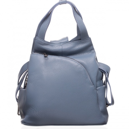 Rucsac bleu din piele naturala Treviso