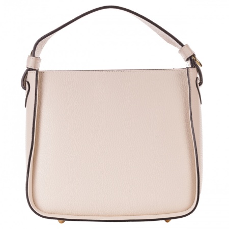Geanta beige din piele naturala, TRENTA - Img 2