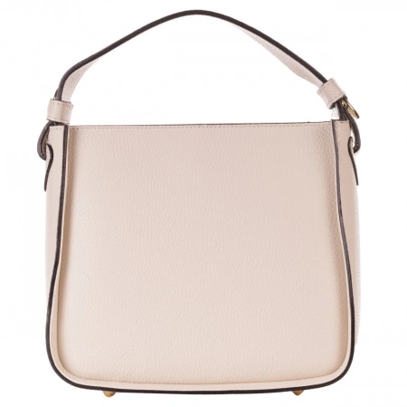 Geanta beige din piele naturala, TRENTA - Img 2