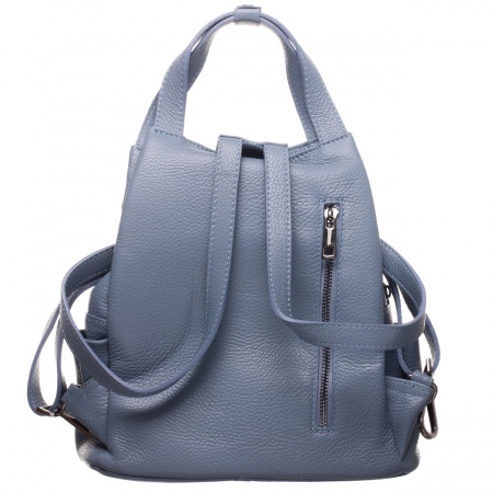 Rucsac bleu din piele naturala Treviso - Img 2