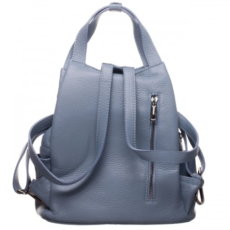 Rucsac bleu din piele naturala Treviso - Img 2