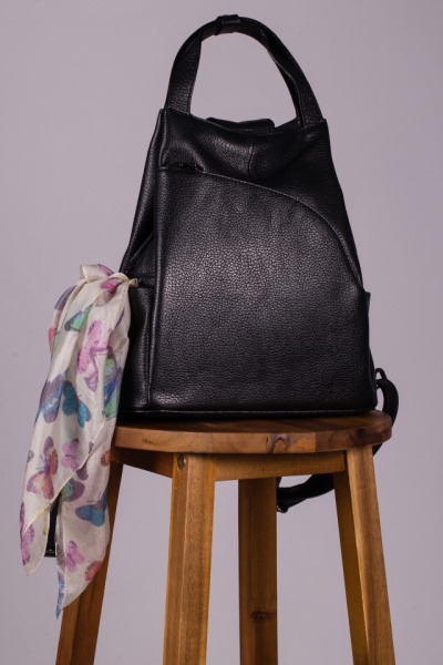 Rucsac negru din piele naturala Treviso - Img 4