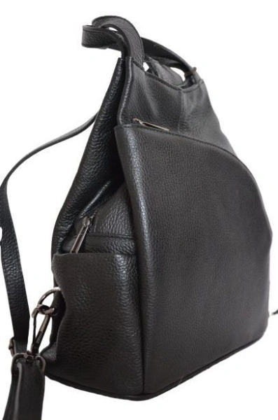 Rucsac negru din piele naturala Treviso - Img 2