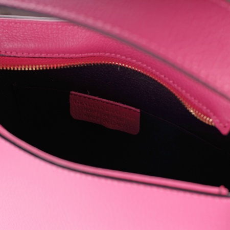 Geanta fucsia din piele naturala, TRENTA - Img 3