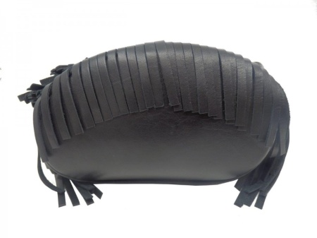 Geanta bleumarin tip bucket din piele naturala Rosello - Img 4
