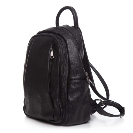 Rucsac negru din piele naturala CARTA - Img 2