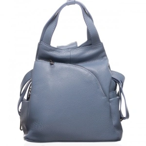 Rucsac bleu din piele naturala Treviso
