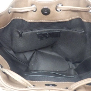 Geanta gri tip bucket din piele naturala Rosello - Img 5