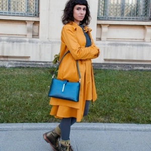 Poseta din piele naturala gri Milano - Img 5