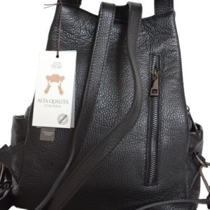 Rucsac negru din piele naturala Treviso - Img 3