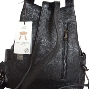 Rucsac negru din piele naturala Treviso - Img 3