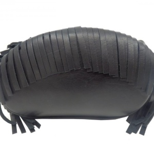Geanta bleumarin tip bucket din piele naturala Rosello - Img 4