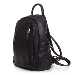 Rucsac negru din piele naturala CARTA - Img 2
