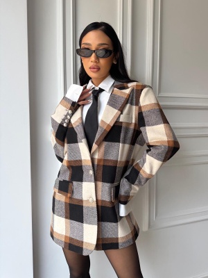 Sacou AMELIA, cu rever clasic și croială versatilă, tip oversized - Img 2