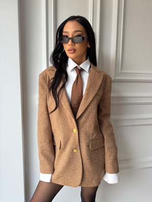 Sacou THEA, cu rever clasic și croială versatilă, tip oversized