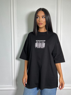 Tricou KINDNESS oversize negru